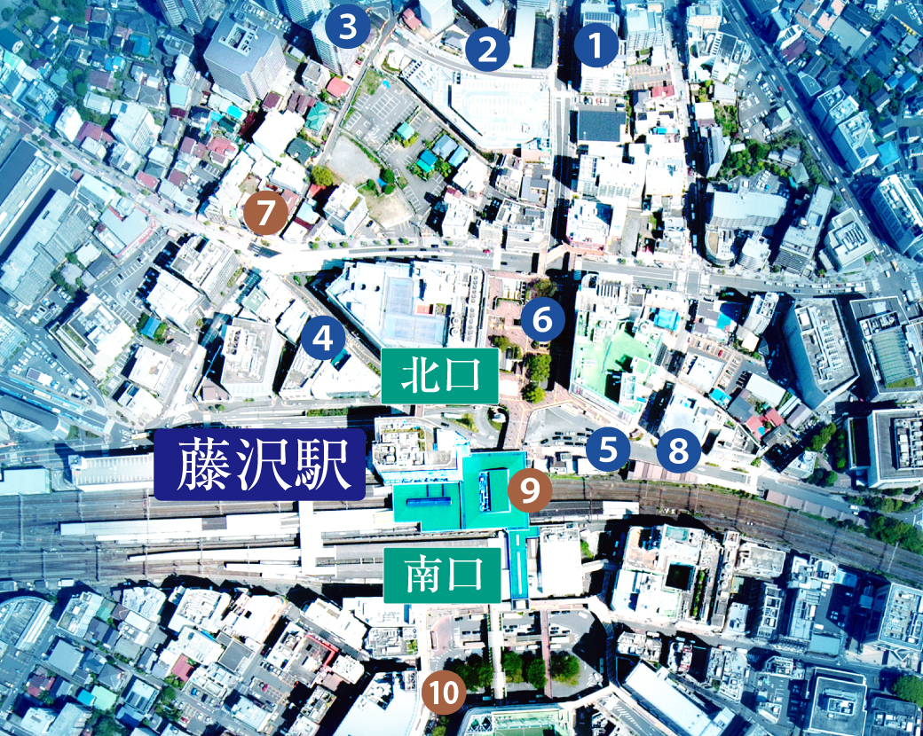 藤沢駅周辺開発の推移 空撮
