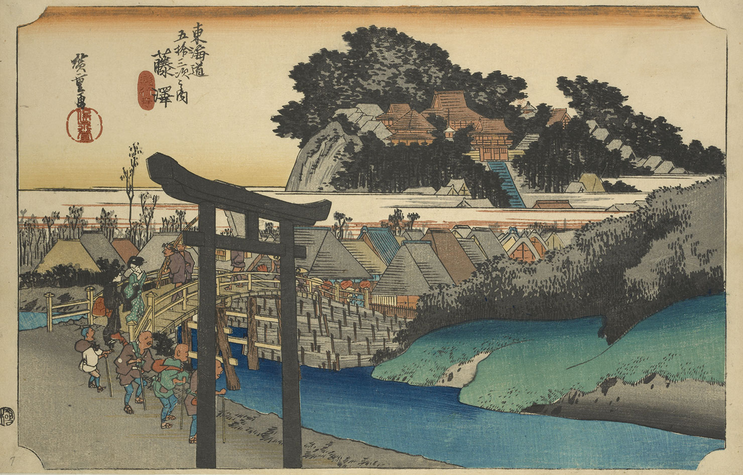 ｢東海道五拾三次之内 藤沢｣（作者：歌川広重）