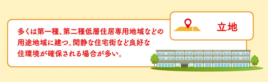 低層マンションのメリット〜立地