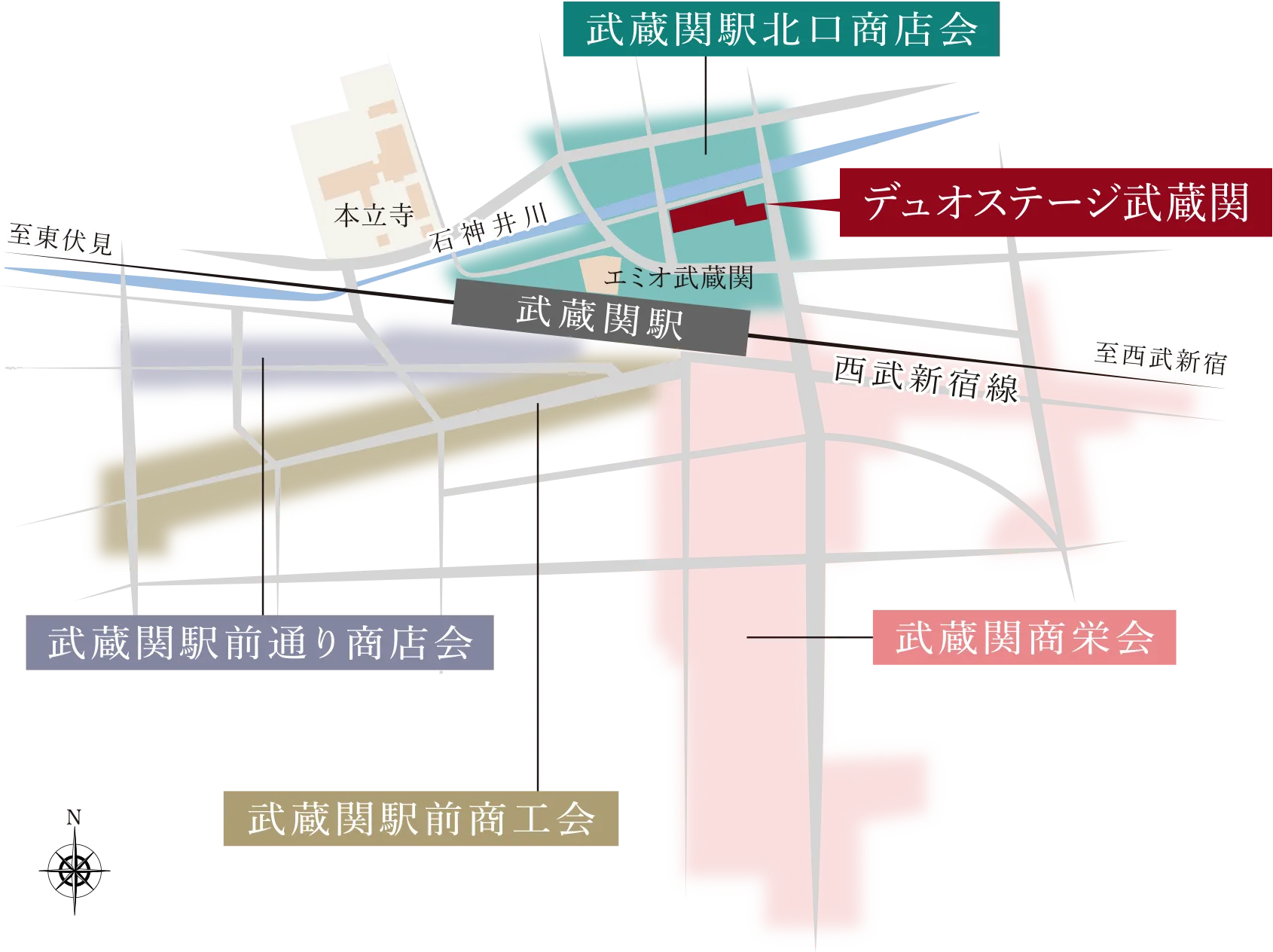 デュオステージ武蔵関 周辺地図