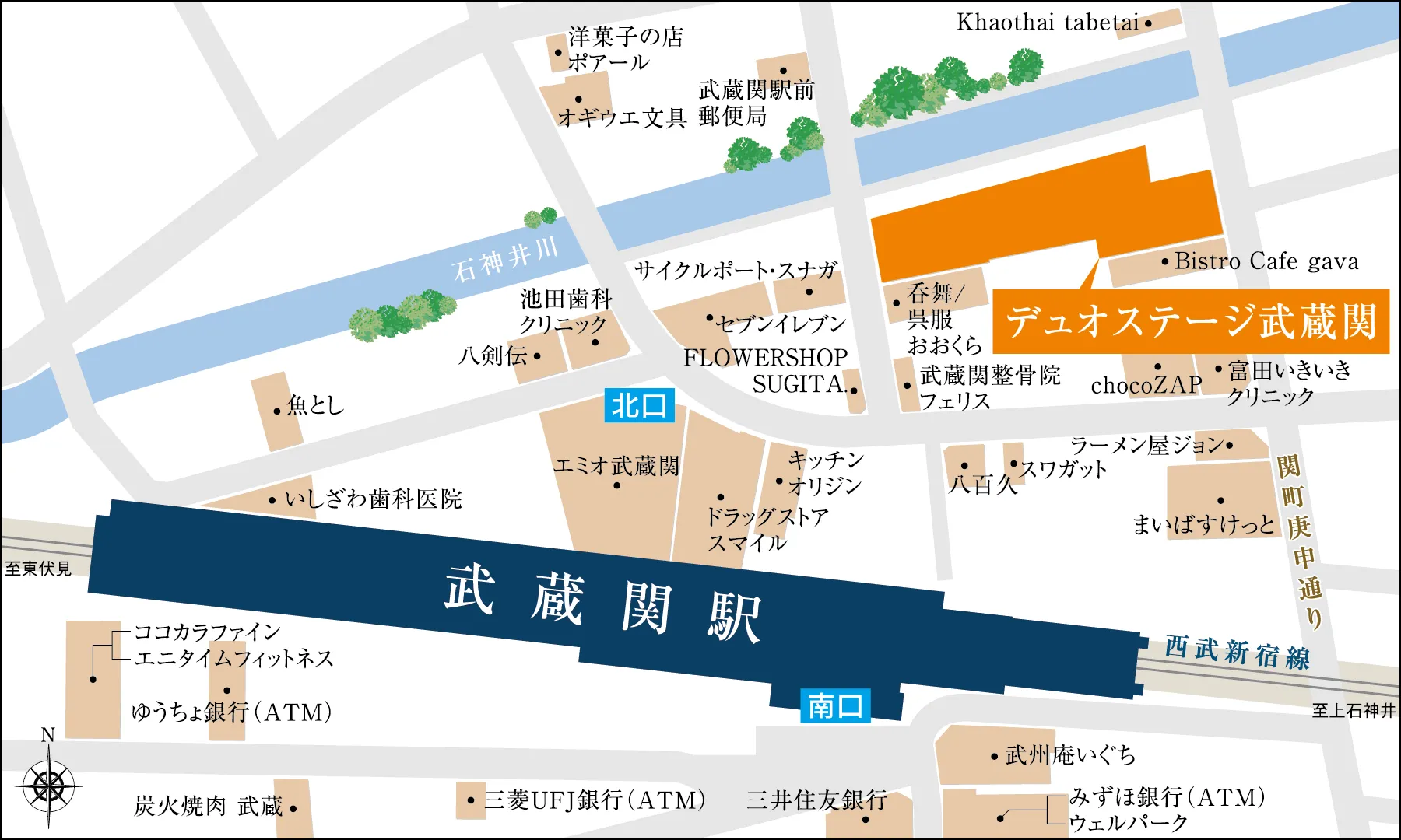 デュオステージ武蔵関 周辺地図