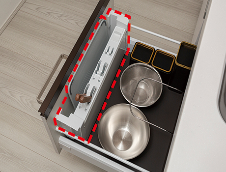 かくせるホーローBOX(シンク下部)