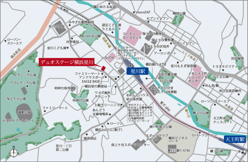 現地周辺マップ
