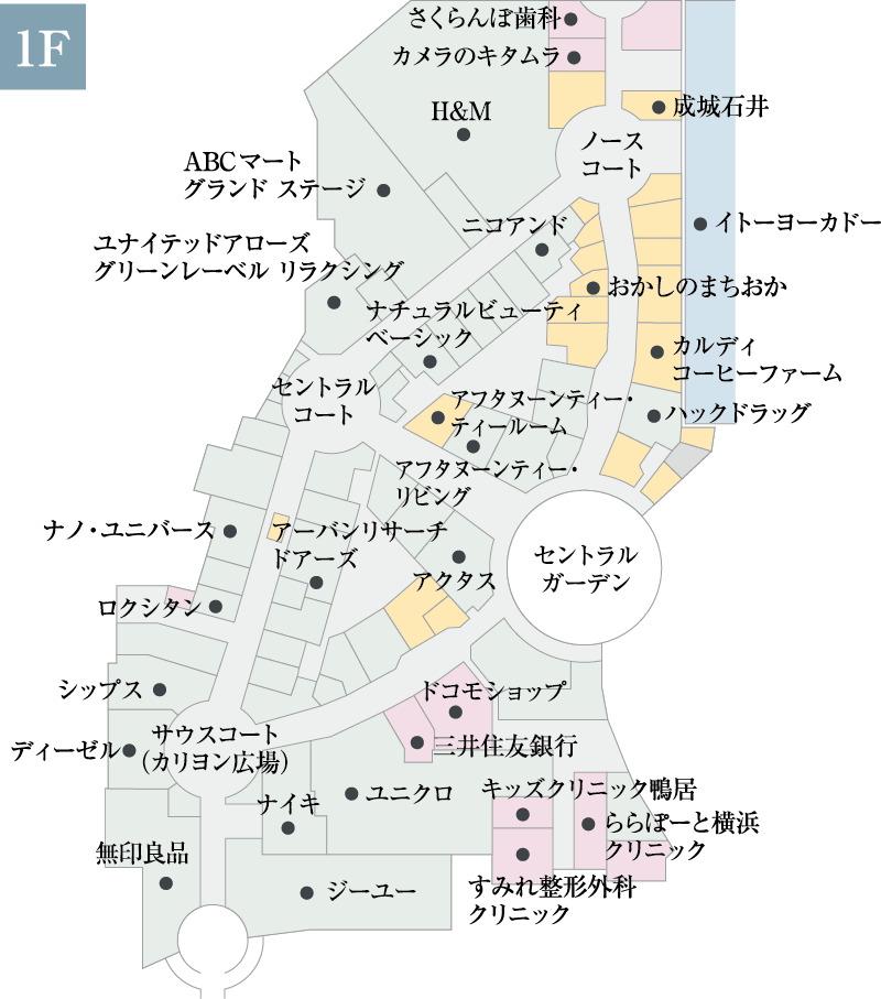 三井ショッピングパーク ららぽーと横浜 1Fフロアガイド