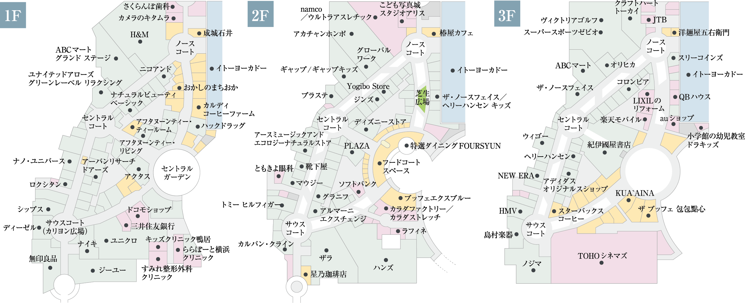 三井ショッピングパーク ららぽーと横浜 フロアガイド